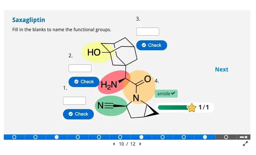 Molecule diagram of Saxagliptin