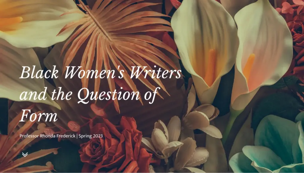 Black Women Writers and the Question of Form
