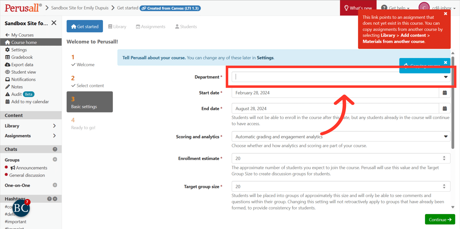 Copying Existing Perusall Content – Digital Learning Design Toolkit