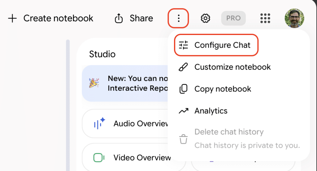 Image of a Gemini chat interface with an icon circled in red.